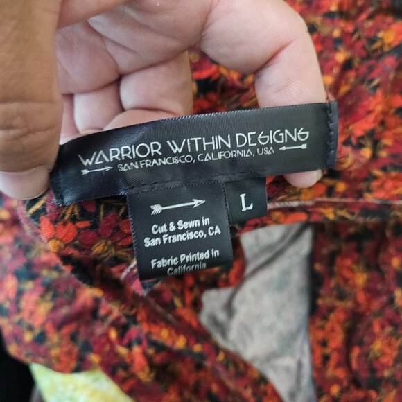 Warrior Within Designs Huntress Cinch Hoodie Jumpsuit Floral Printed Size L - Picture 5 of 10